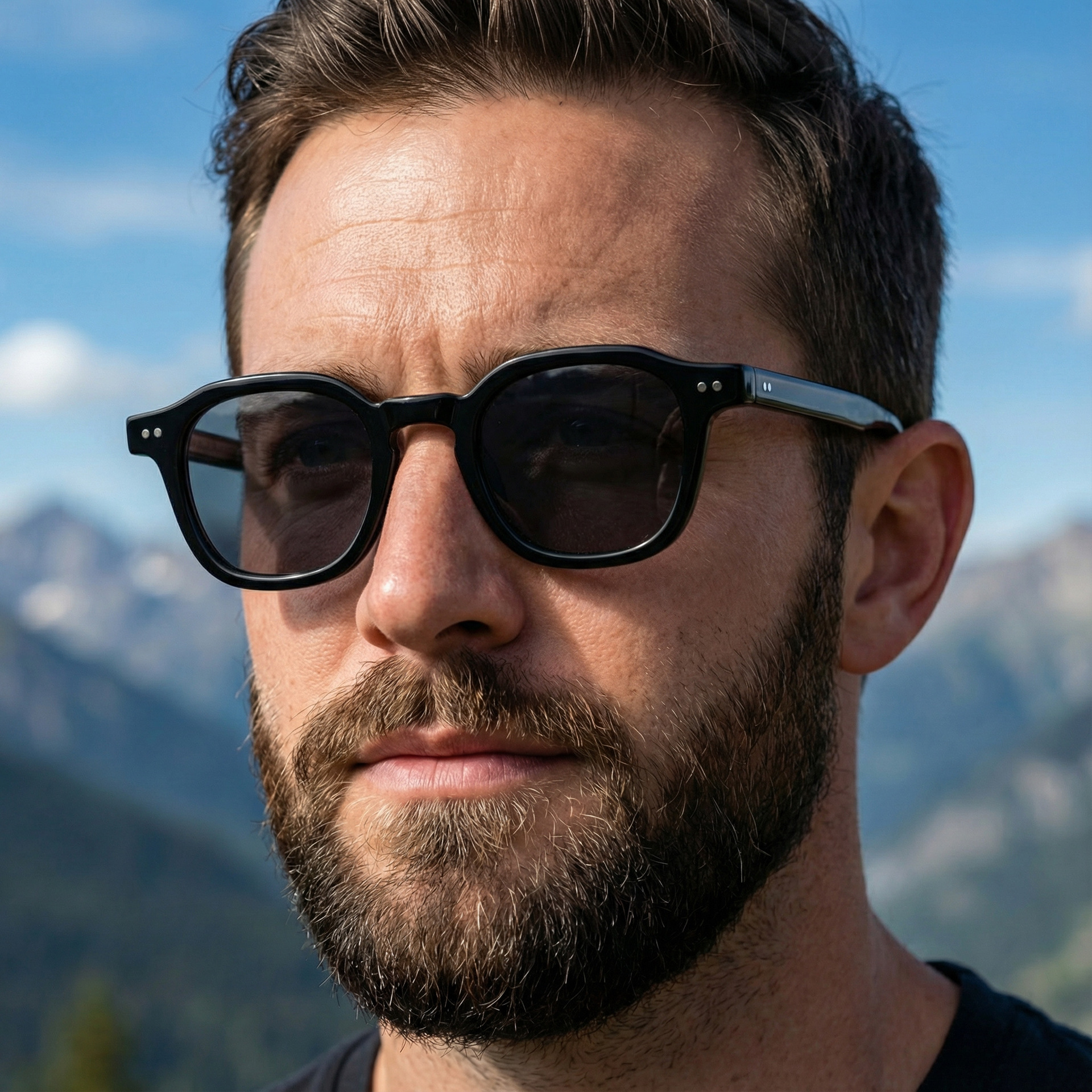 New European and American Square Small Frame Sunglasses for Men