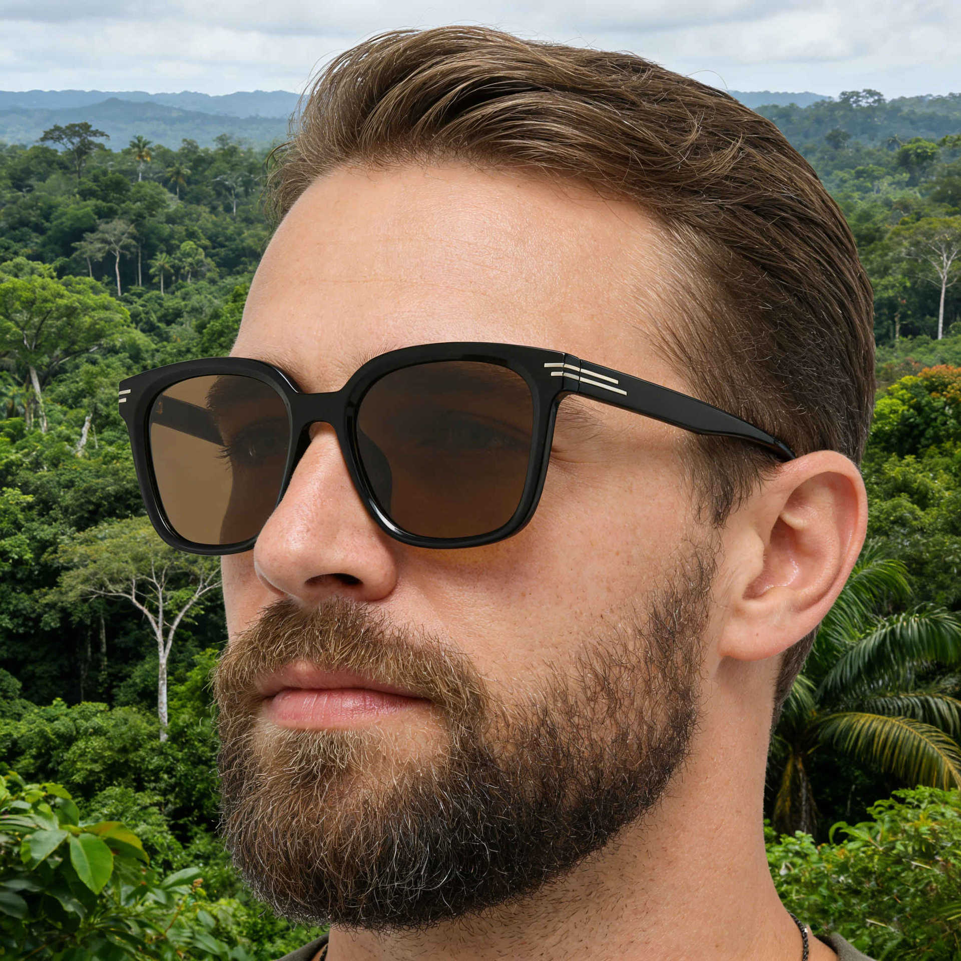 2026 New Fashionable Box Sunglasses For Men, Personalized Outdoor Trendy Driving, Sunscreen Sunglasses For Men