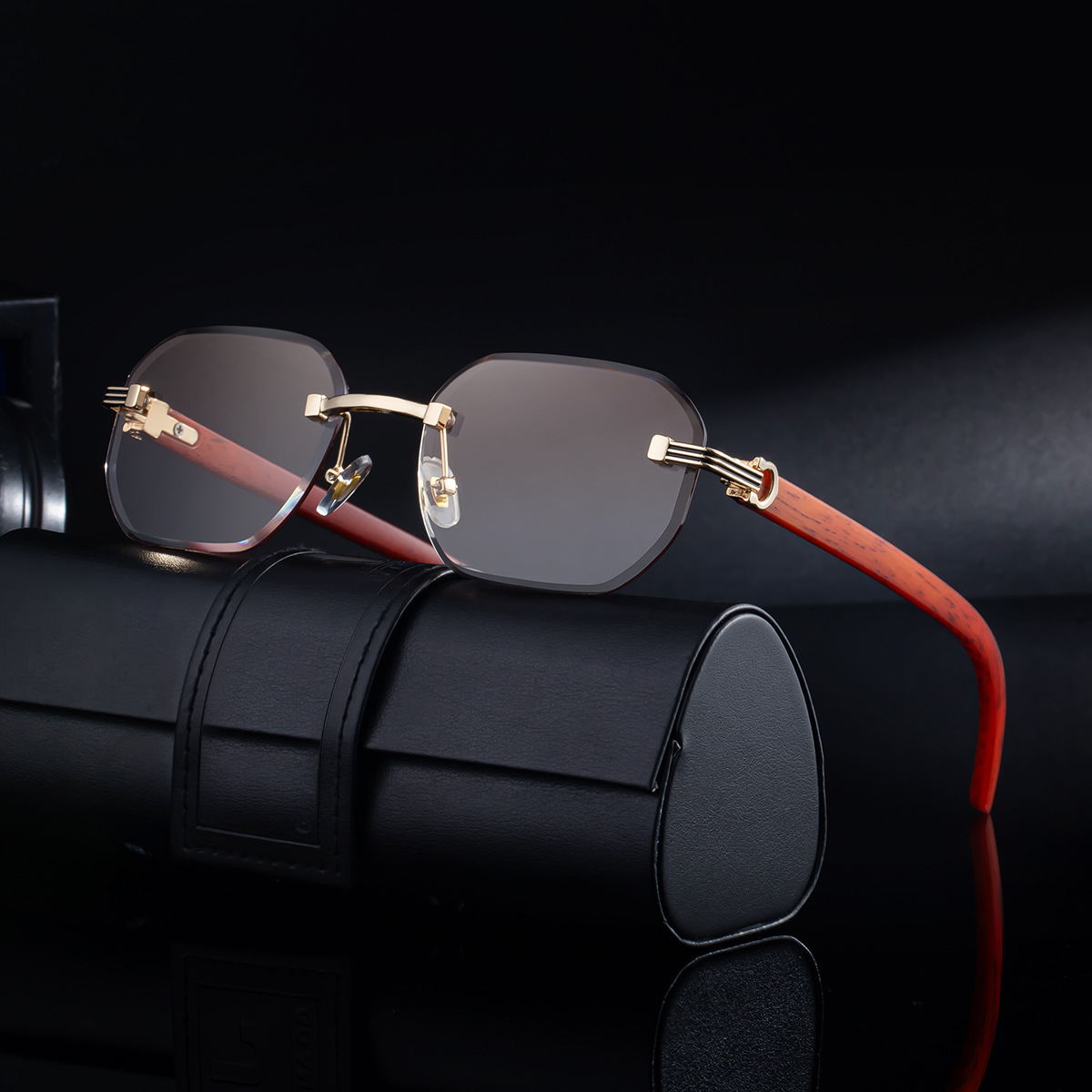 New Frameless Color Changing Sunglasses For Men, With A High-End And Stylish Outdoor Trend. Sunscreen Sunglasses For Men