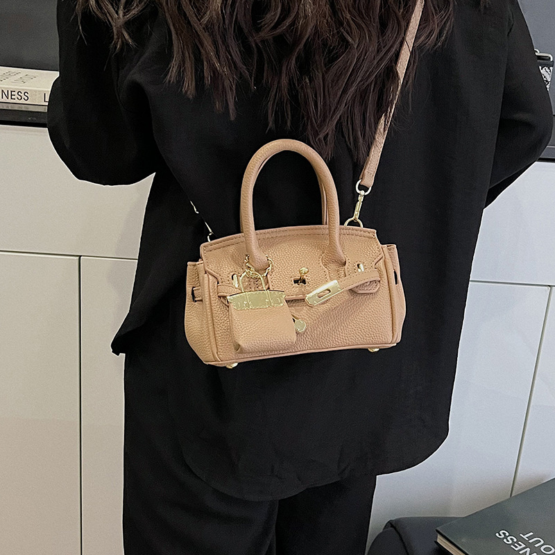 Fashionable Hand-Held Women's Hot Selling New High-End Texture Lychee Pattern Shoulder Crossbody Bag