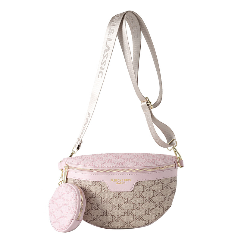 2026 New Trendy Fashion Women's Bag Waist and Chest Bag Versatile Wide Shoulder Strap Single Shoulder Crossbody Bag Light Luxury